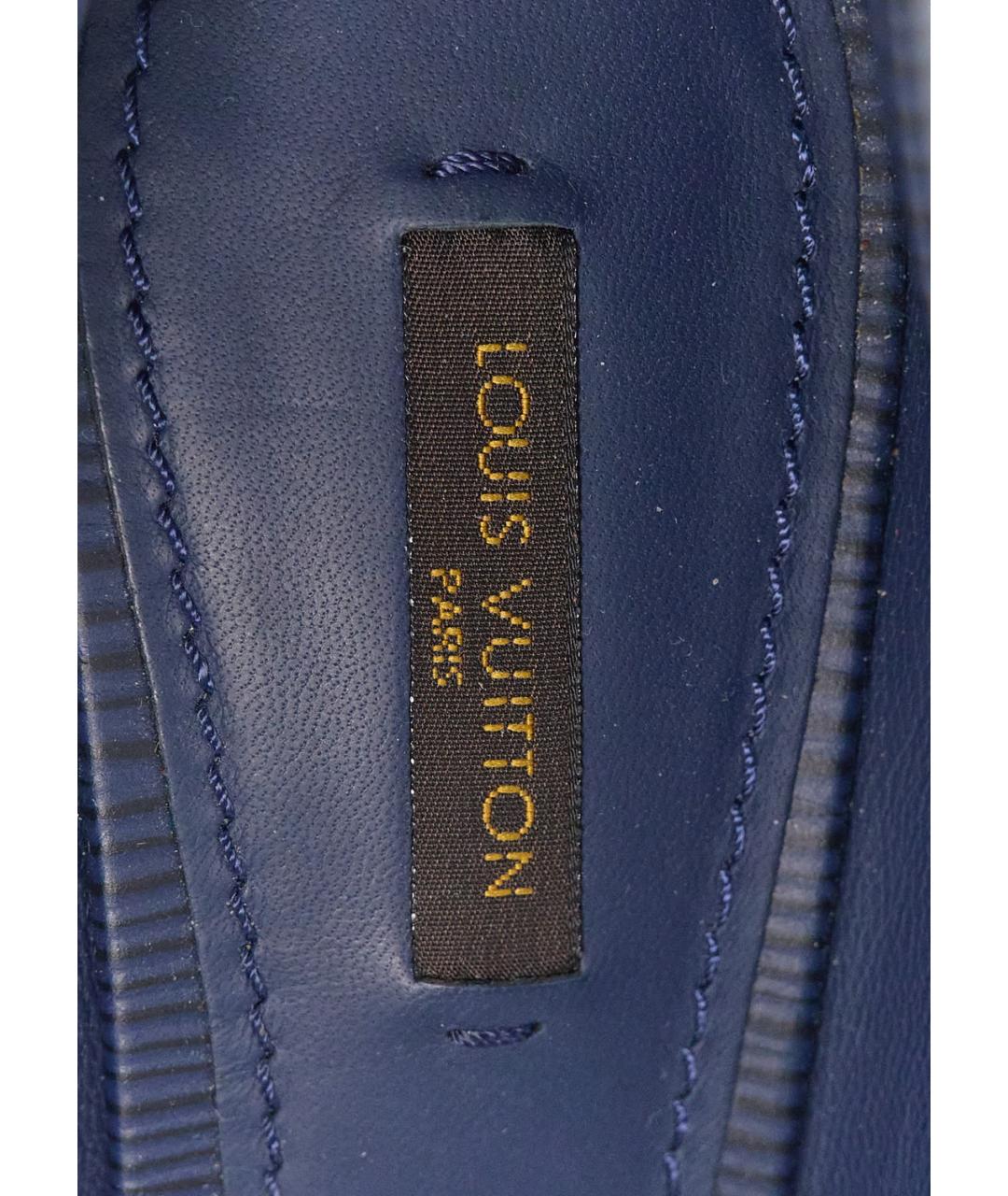 LOUIS VUITTON Синие кожаные туфли, фото 5
