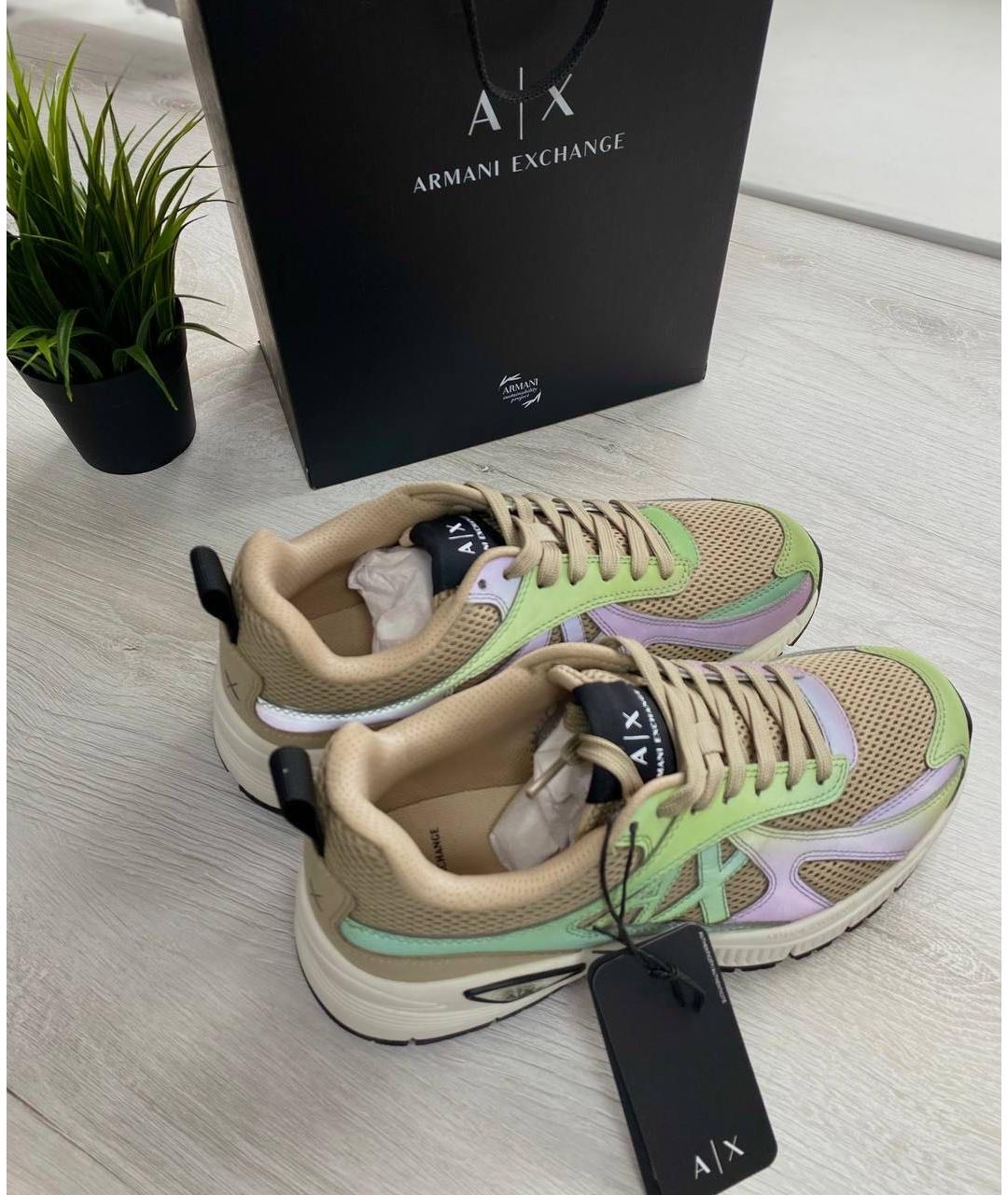 ARMANI EXCHANGE Бежевые кроссовки, фото 5