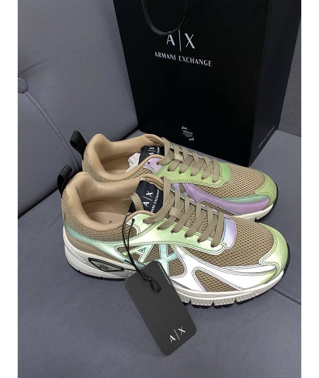 ARMANI EXCHANGE Бежевые кроссовки, фото 2