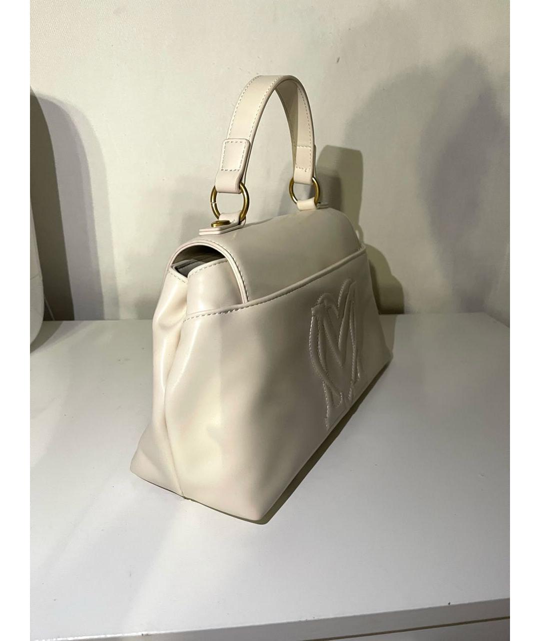 LOVE MOSCHINO Бежевая сумка с короткими ручками из искусственной кожи, фото 2