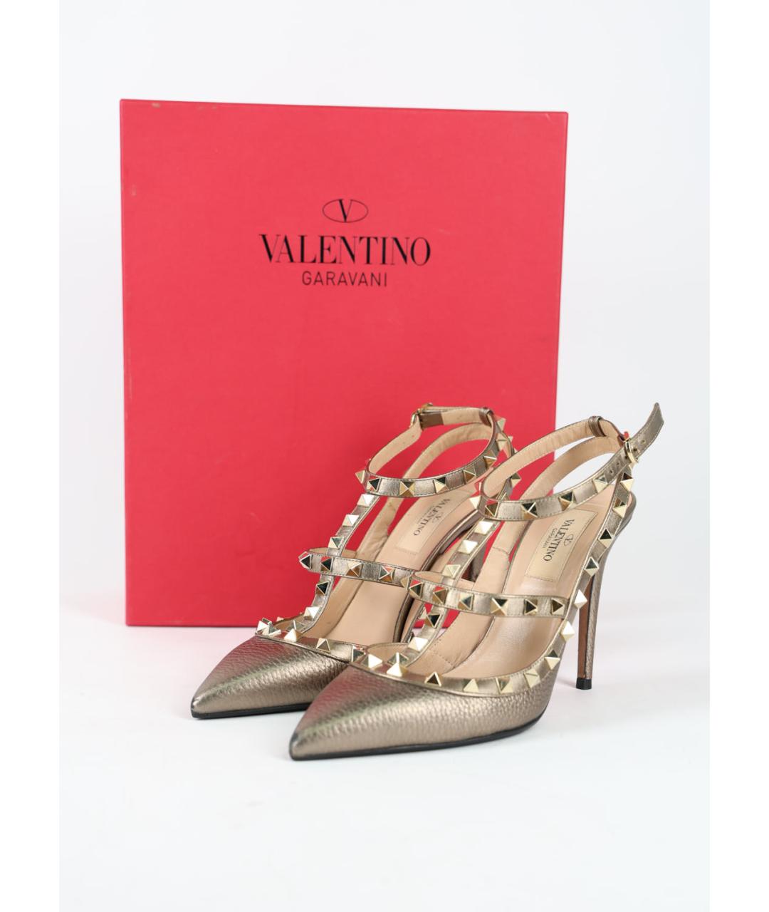 VALENTINO Серые кожаные туфли, фото 6