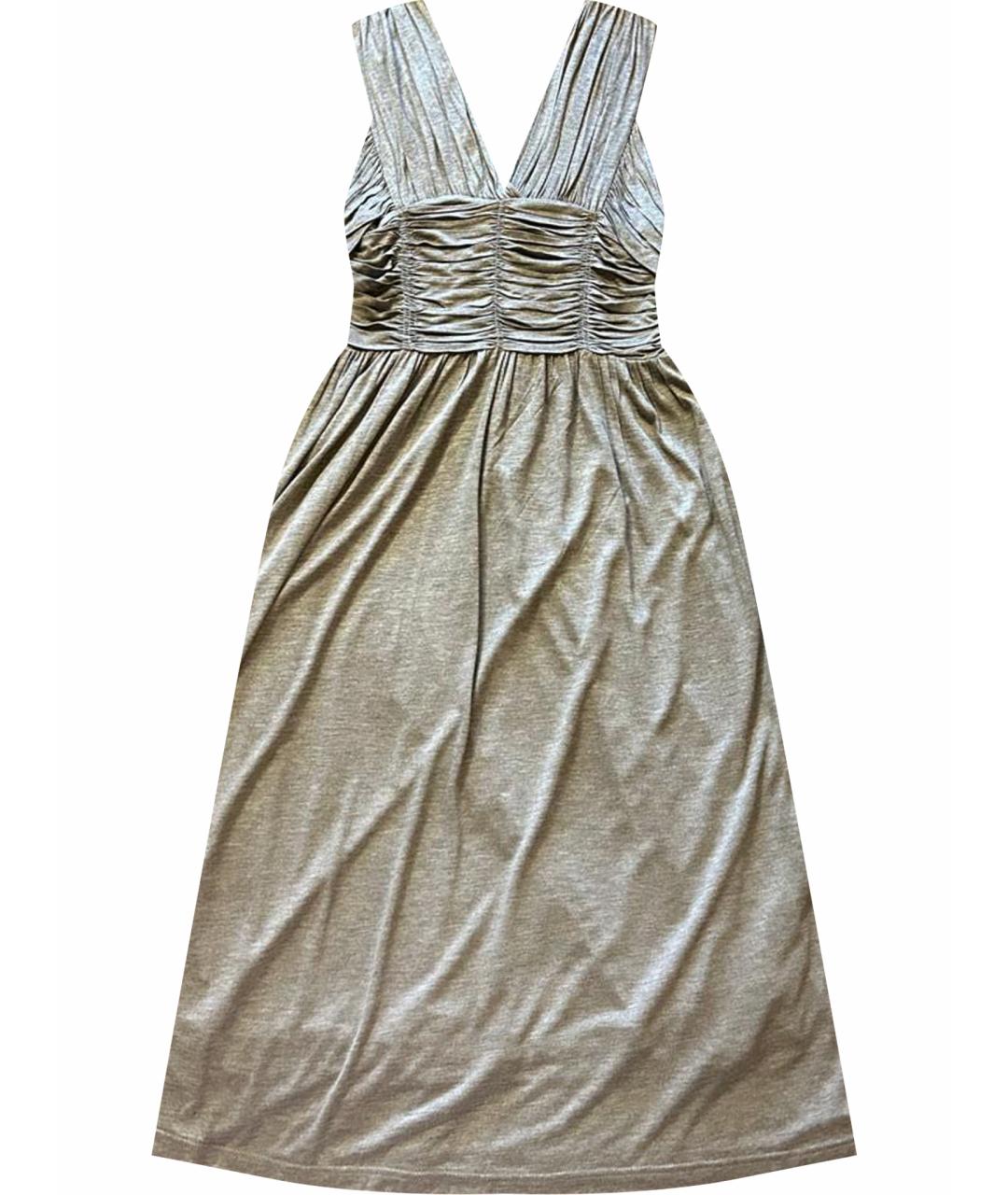 BURBERRY Серое вискозное платье, фото 1