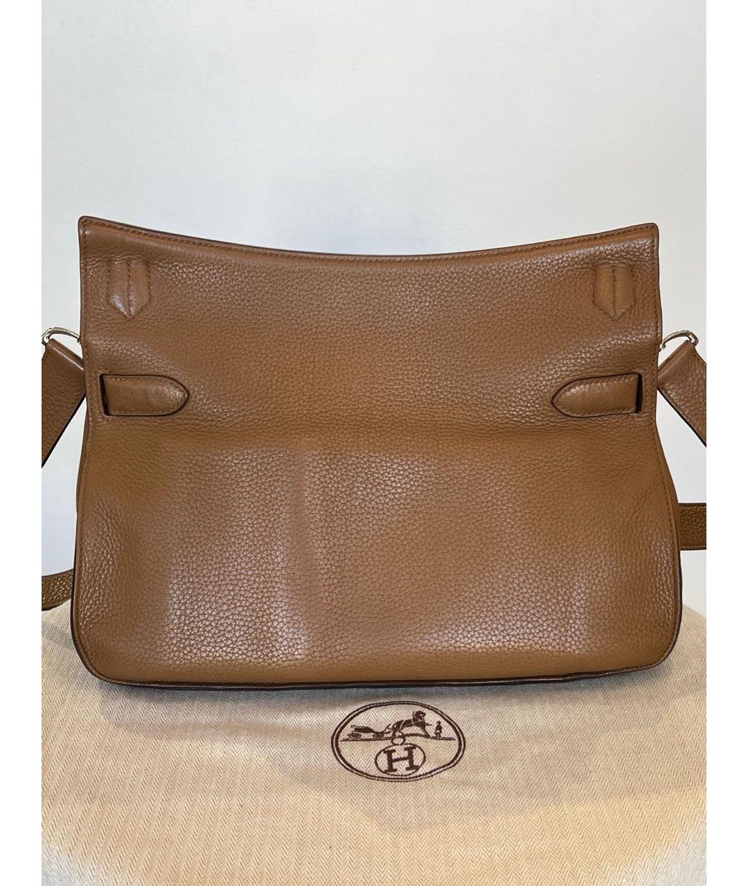 HERMES Коричневая кожаная сумка через плечо, фото 3