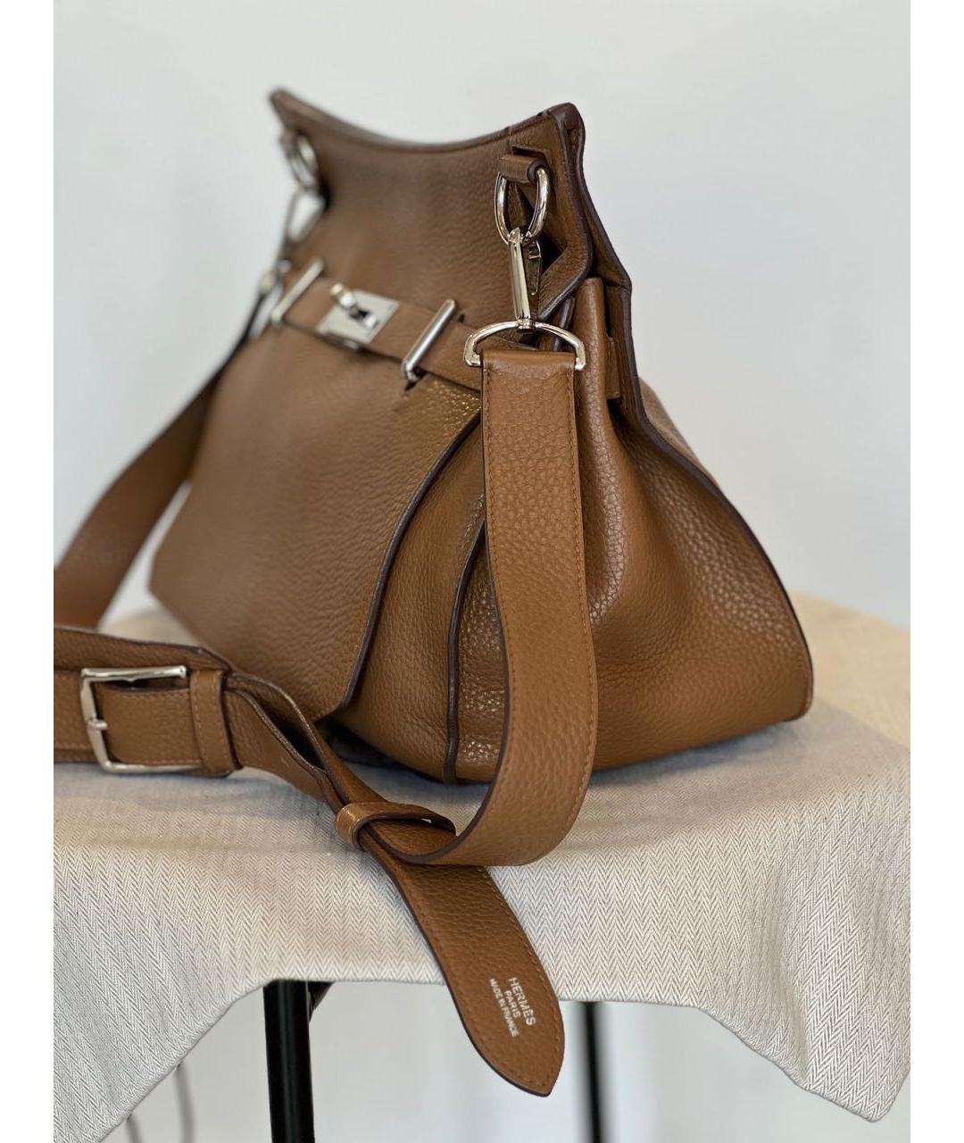HERMES Коричневая кожаная сумка через плечо, фото 2