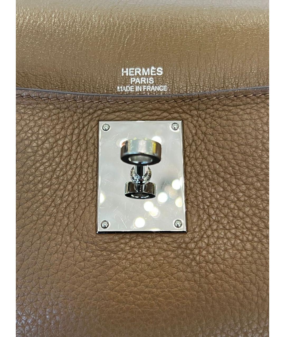 HERMES Коричневая кожаная сумка через плечо, фото 7