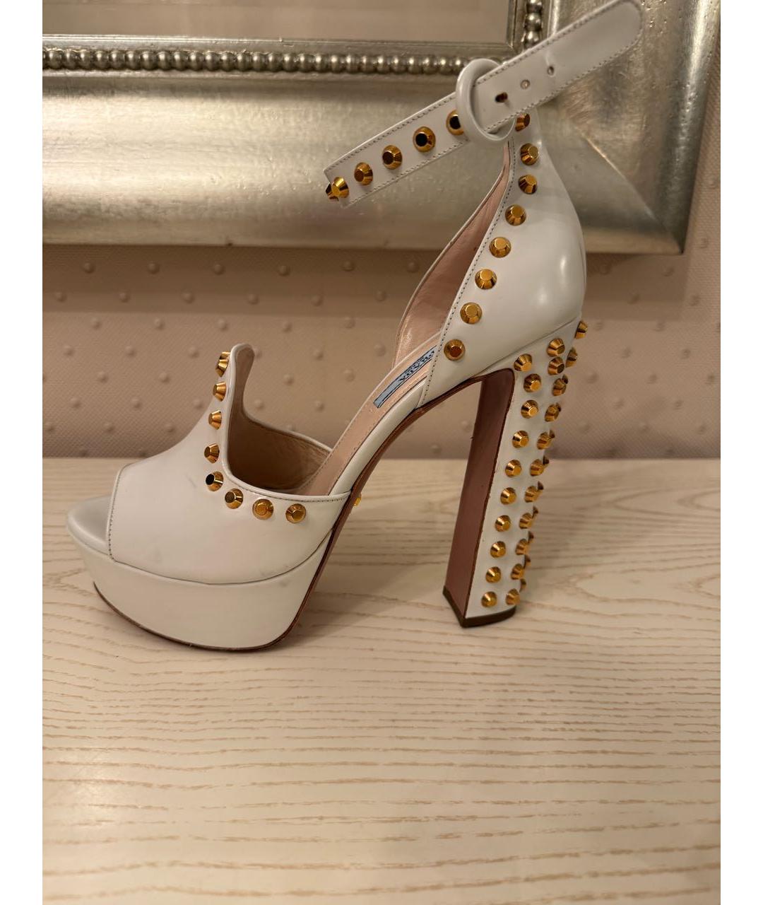 PRADA Кожаные босоножки, фото 9