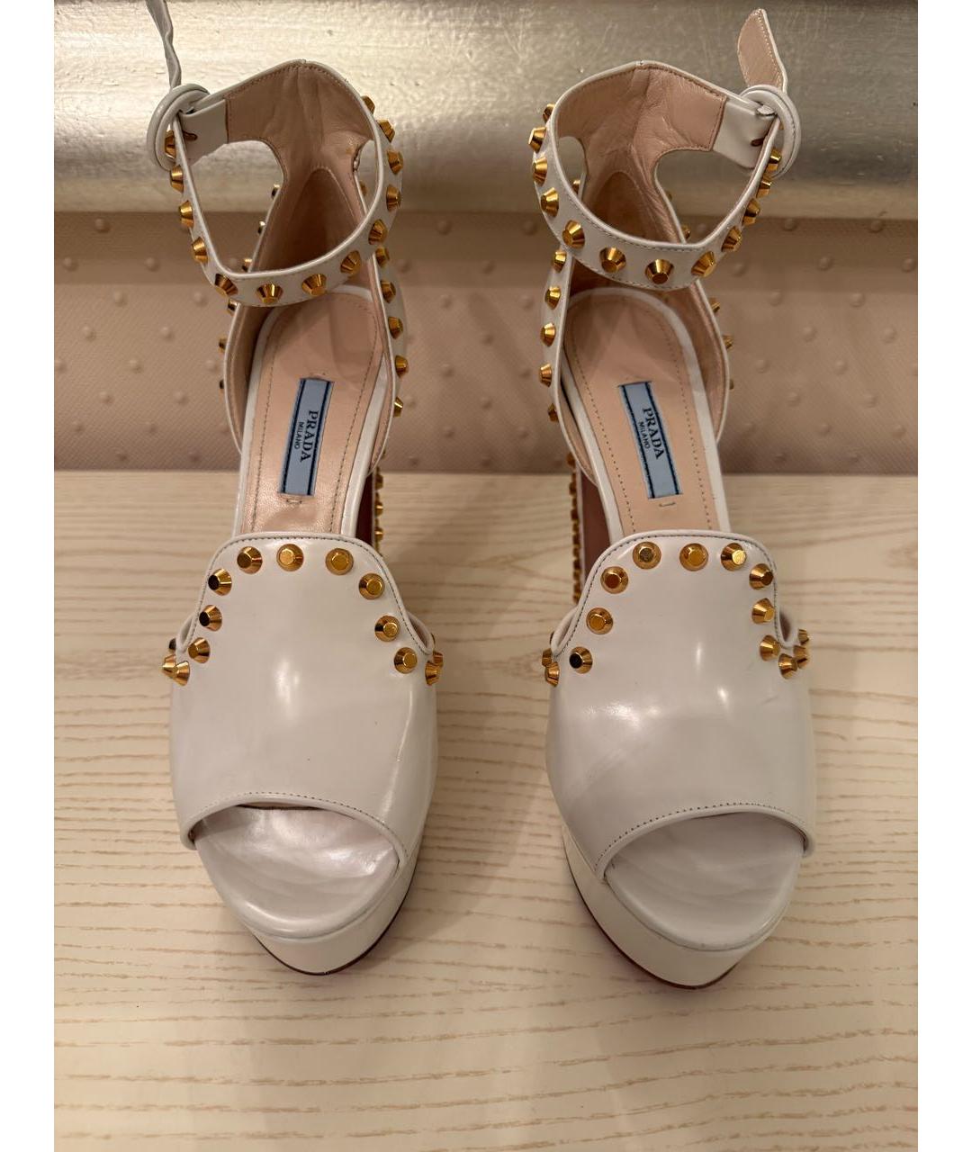 PRADA Кожаные босоножки, фото 2