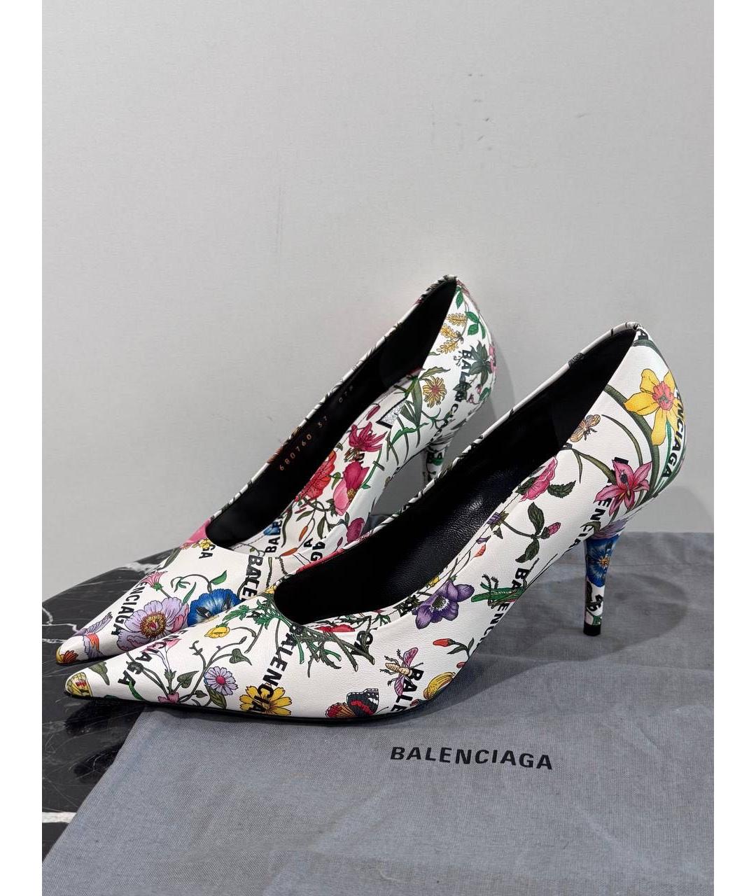 GUCCI Белые кожаные туфли, фото 8