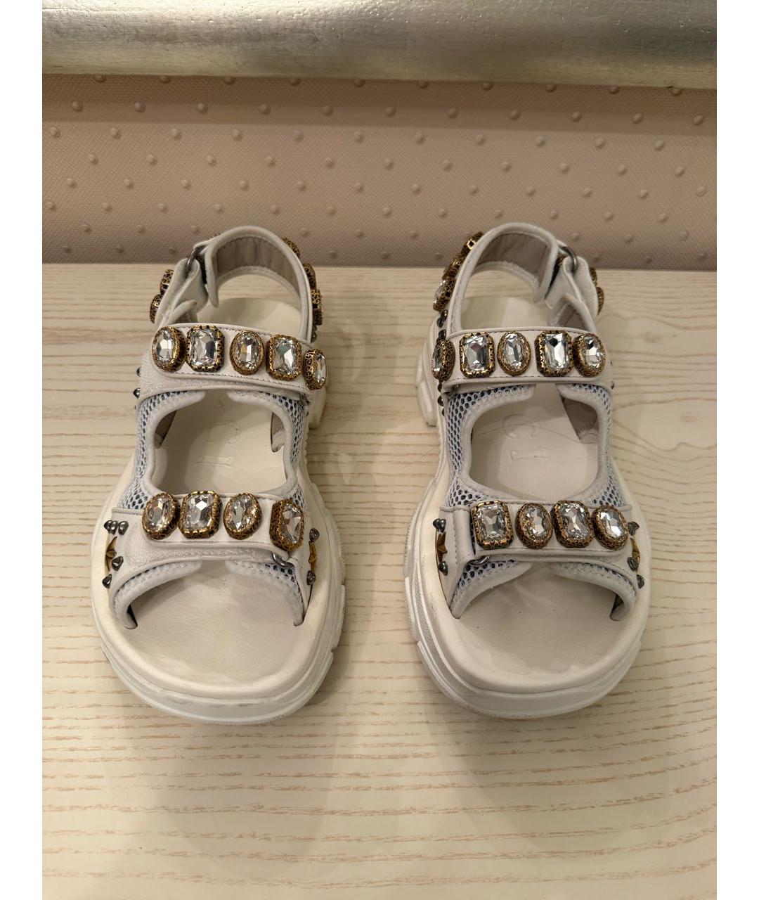 GUCCI Белые сандалии, фото 2