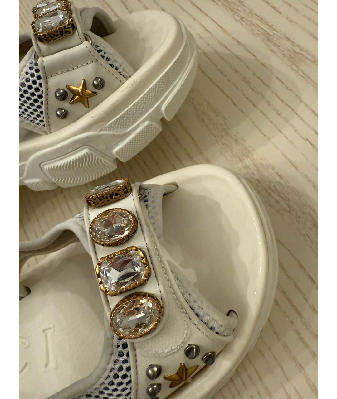 GUCCI Белые сандалии, фото 6