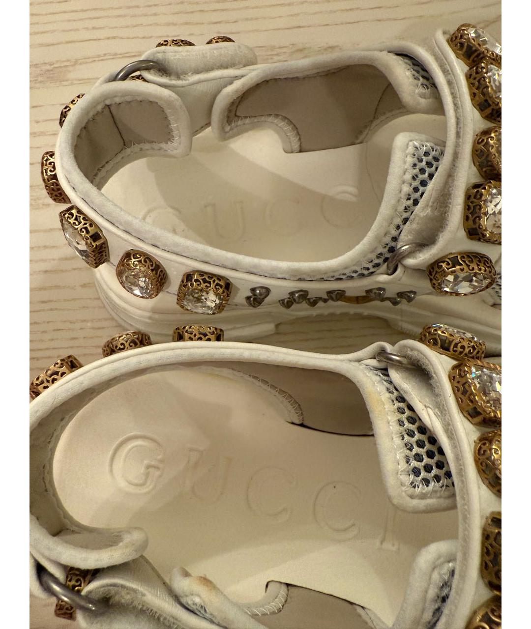 GUCCI Белые сандалии, фото 3