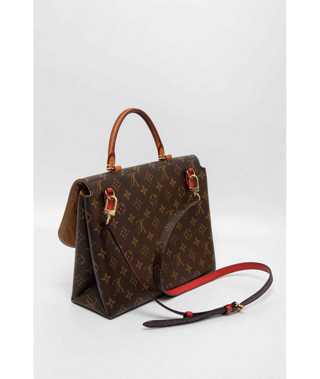 LOUIS VUITTON Коричневая кожаная сумка через плечо, фото 2
