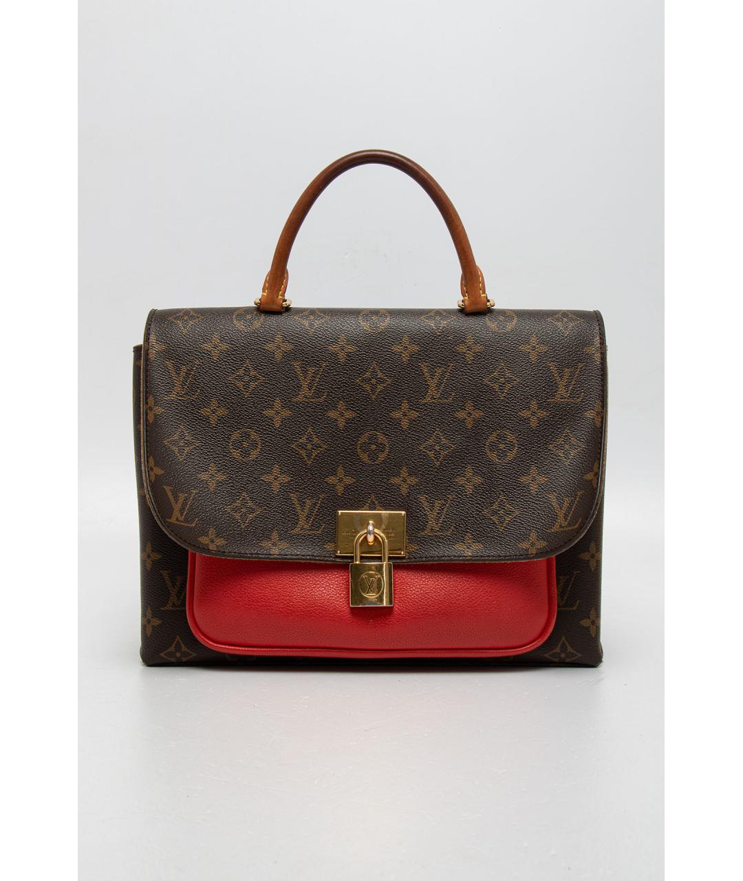 LOUIS VUITTON Коричневая кожаная сумка через плечо, фото 5