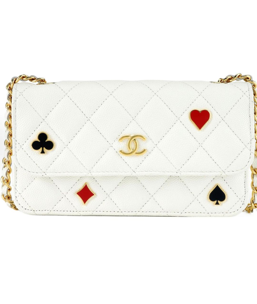 CHANEL Белая сумка через плечо, фото 6