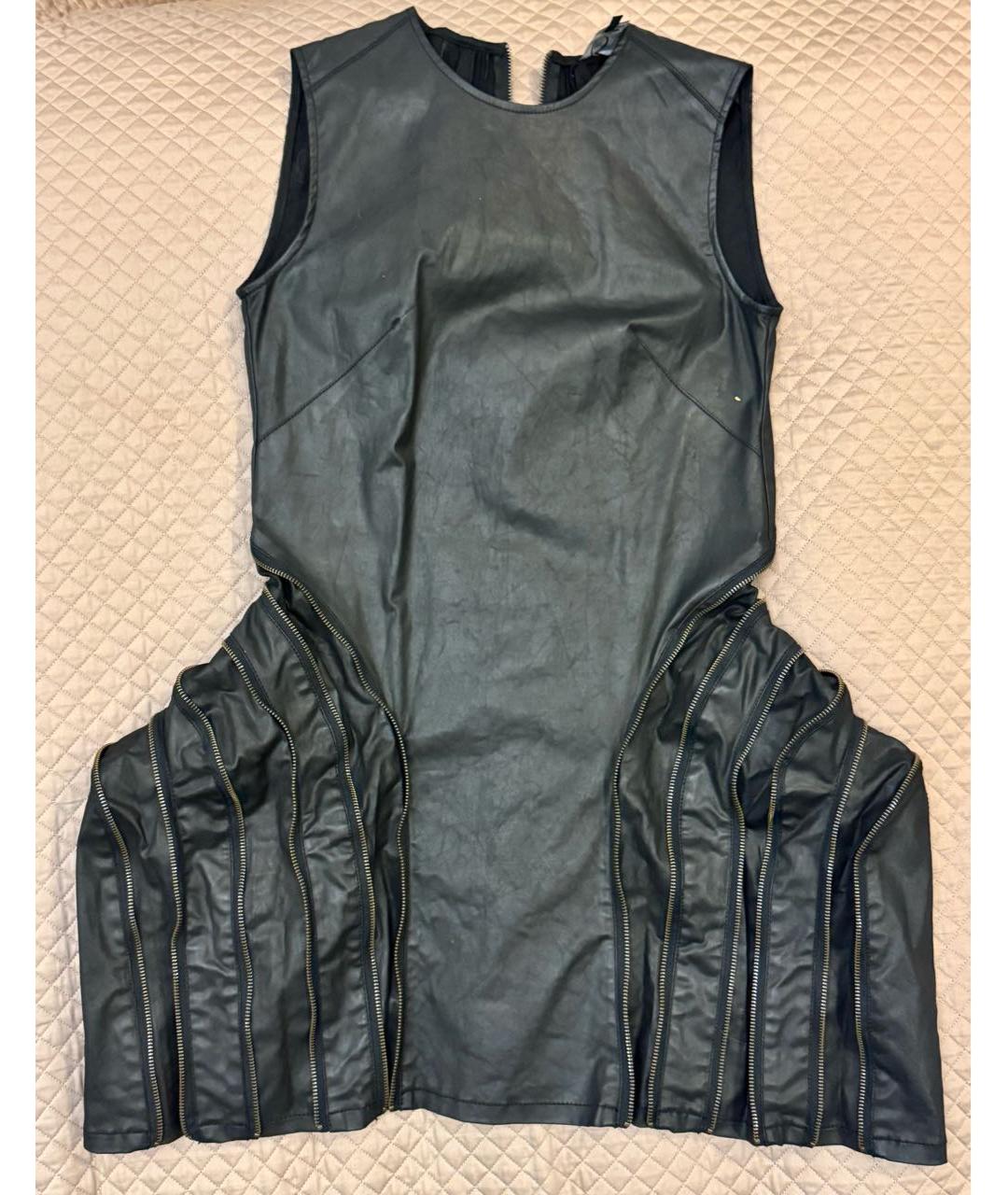 MCQ ALEXANDER MCQUEEN Черное хлопковое платье, фото 4