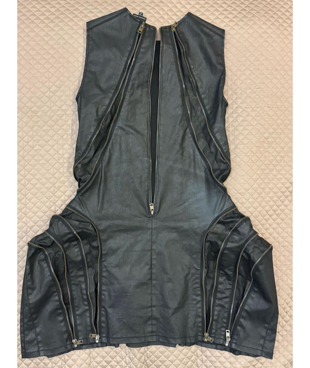 MCQ ALEXANDER MCQUEEN Черное хлопковое платье, фото 5