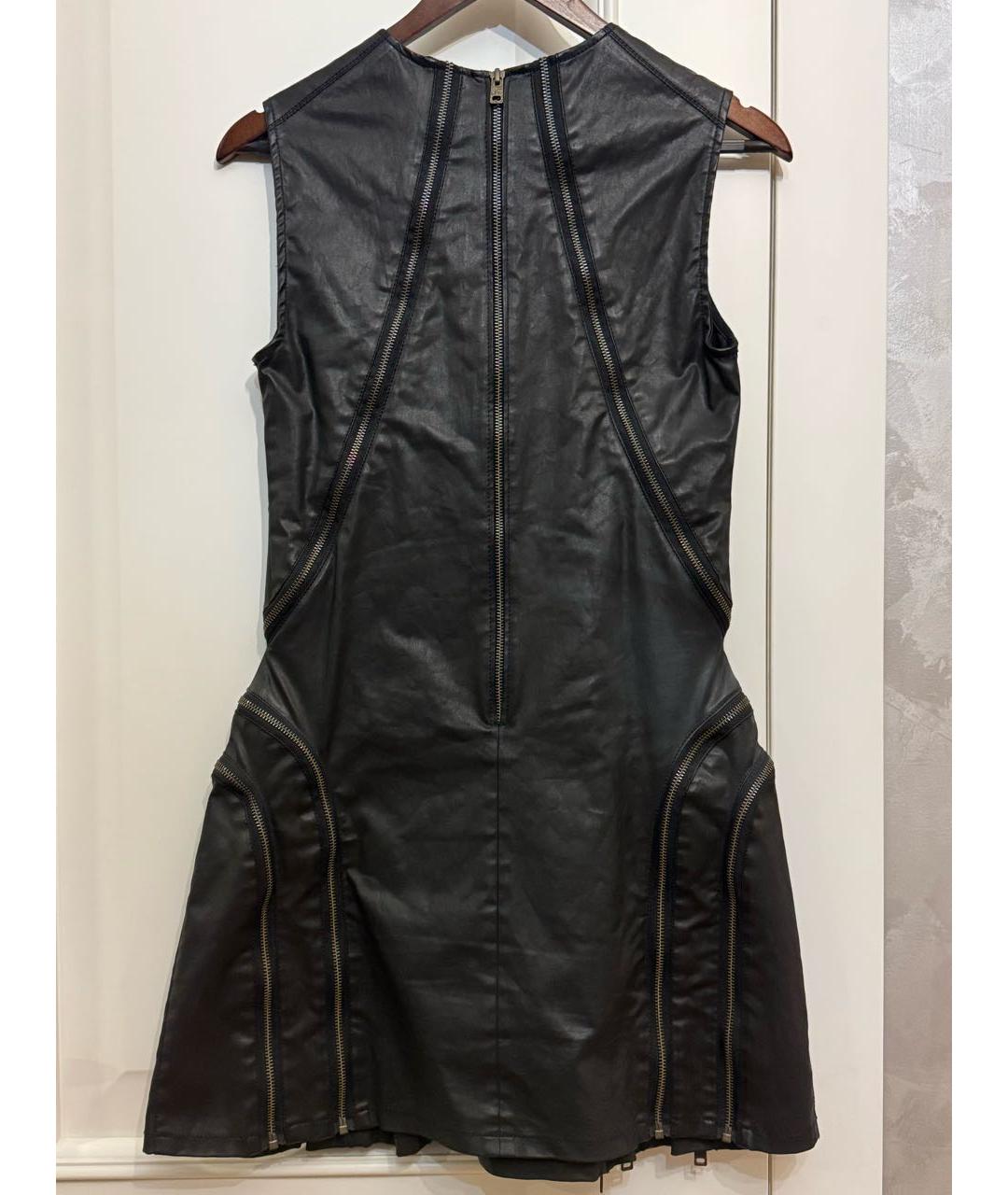 MCQ ALEXANDER MCQUEEN Черное хлопковое платье, фото 2
