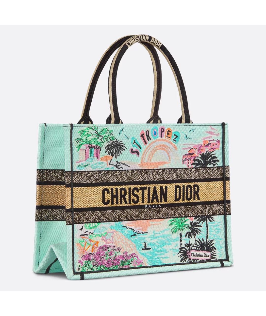 CHRISTIAN DIOR Мульти хлопковая сумка тоут, фото 3