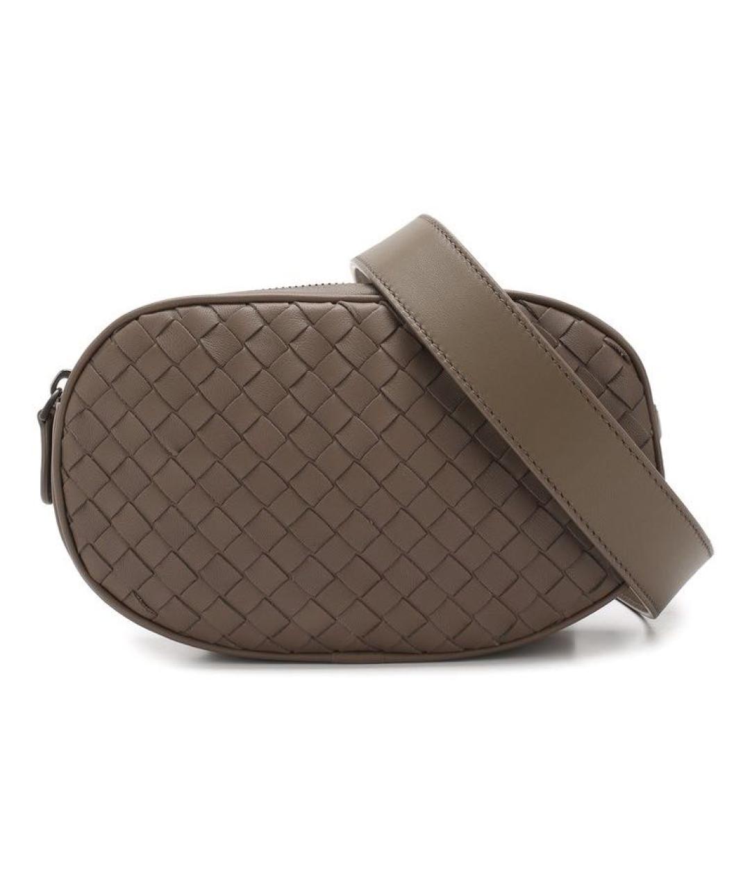 BOTTEGA VENETA Антрацитовая кожаная поясная сумка, фото 9
