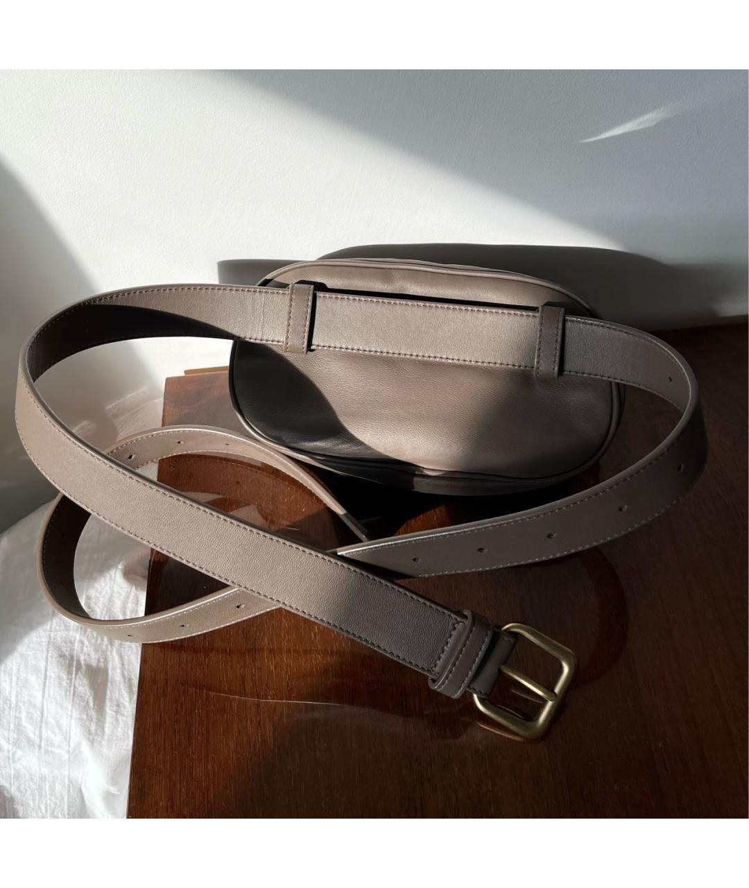 BOTTEGA VENETA Антрацитовая кожаная поясная сумка, фото 3
