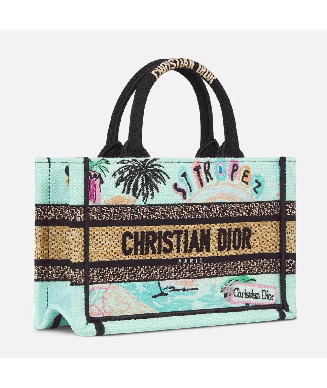 CHRISTIAN DIOR Мульти хлопковая сумка тоут, фото 2