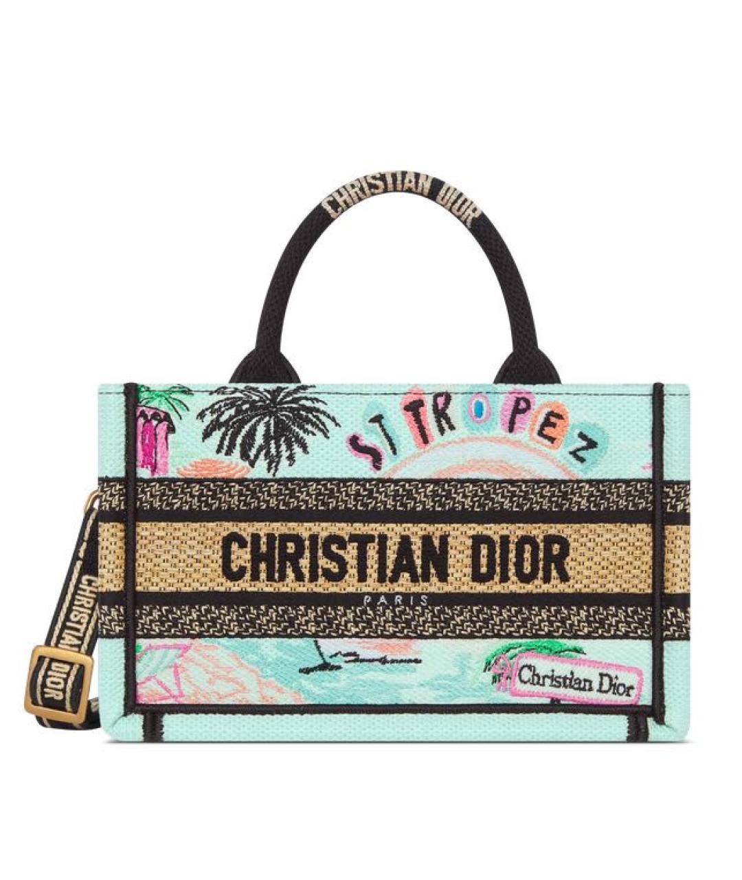 CHRISTIAN DIOR Мульти хлопковая сумка тоут, фото 1