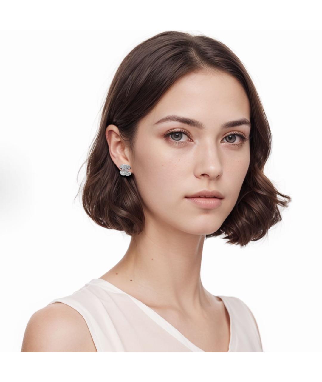 CHANEL Серебряные серьги, фото 4