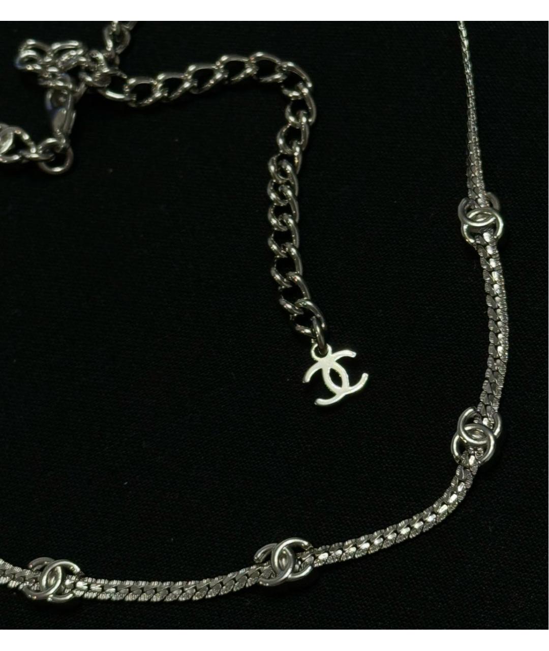 CHANEL Серебряное латунное колье, фото 3