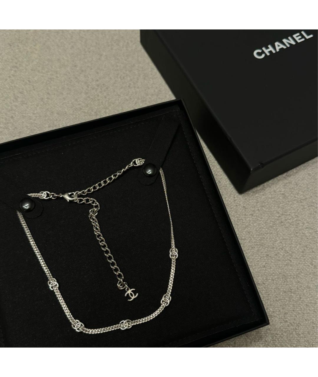 CHANEL Серебряное латунное колье, фото 2