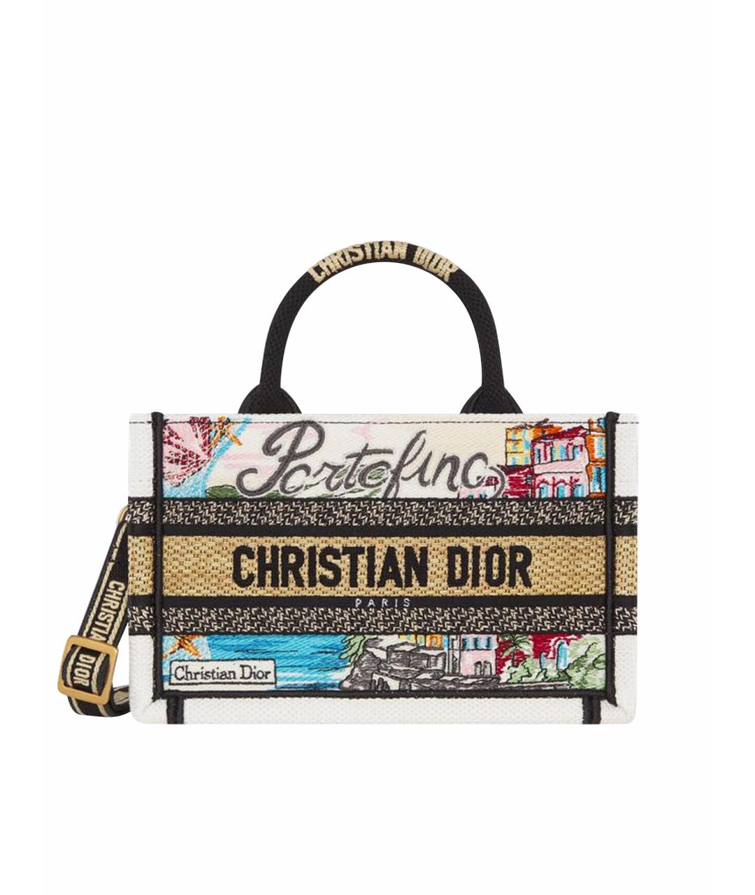 CHRISTIAN DIOR Мульти хлопковая сумка тоут, фото 1