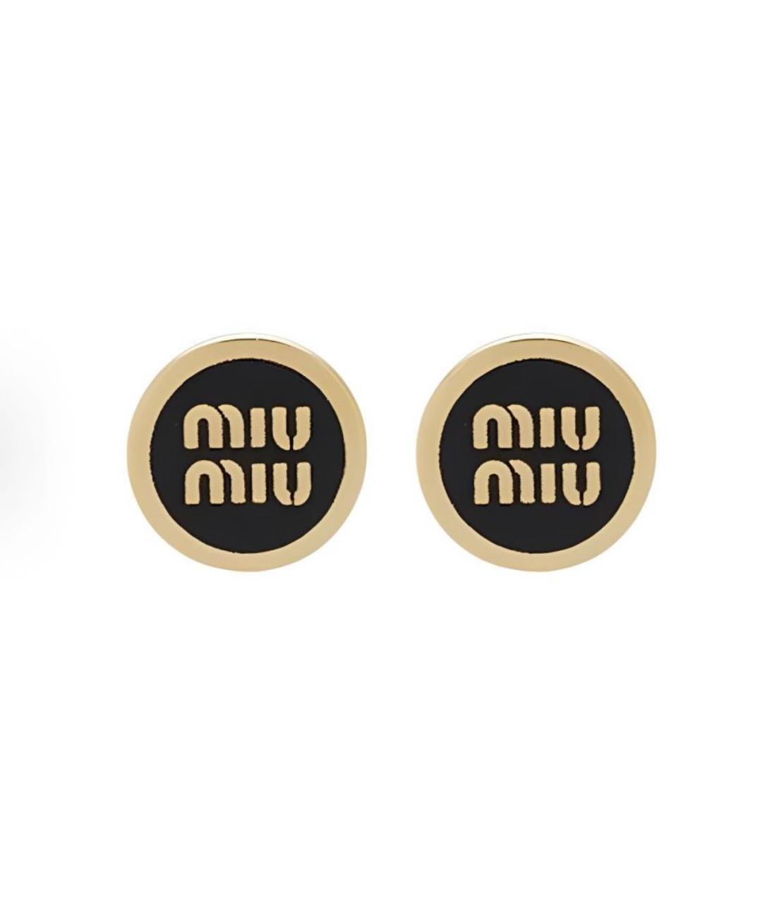 MIU MIU Черные серьги, фото 5