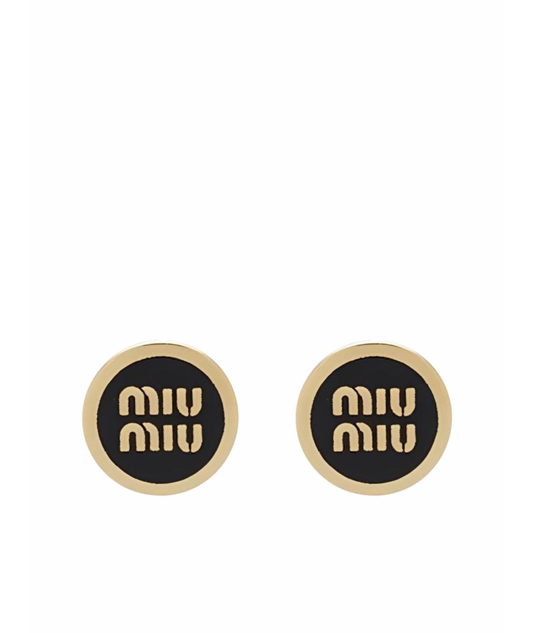 MIU MIU Черные серьги, фото 1