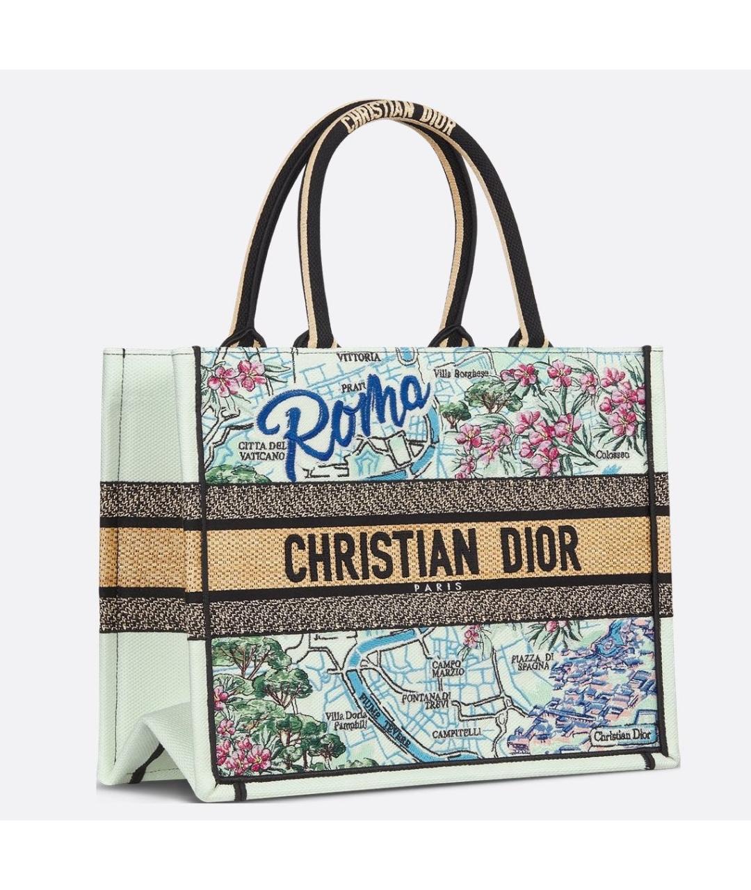 CHRISTIAN DIOR Мульти хлопковая сумка тоут, фото 3