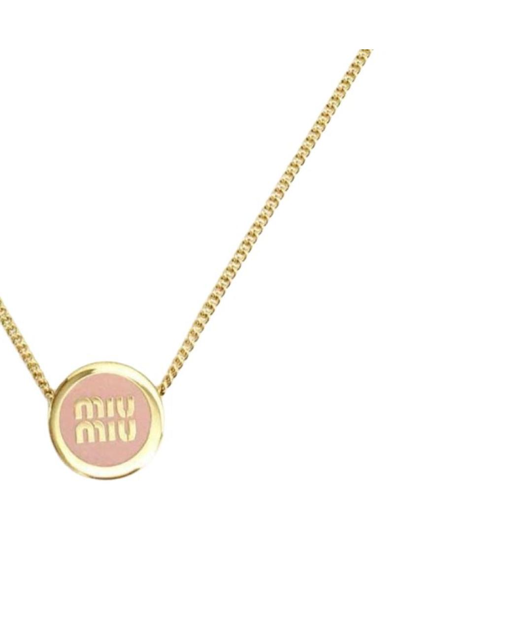 MIU MIU Золотая металлическая подвеска, фото 3