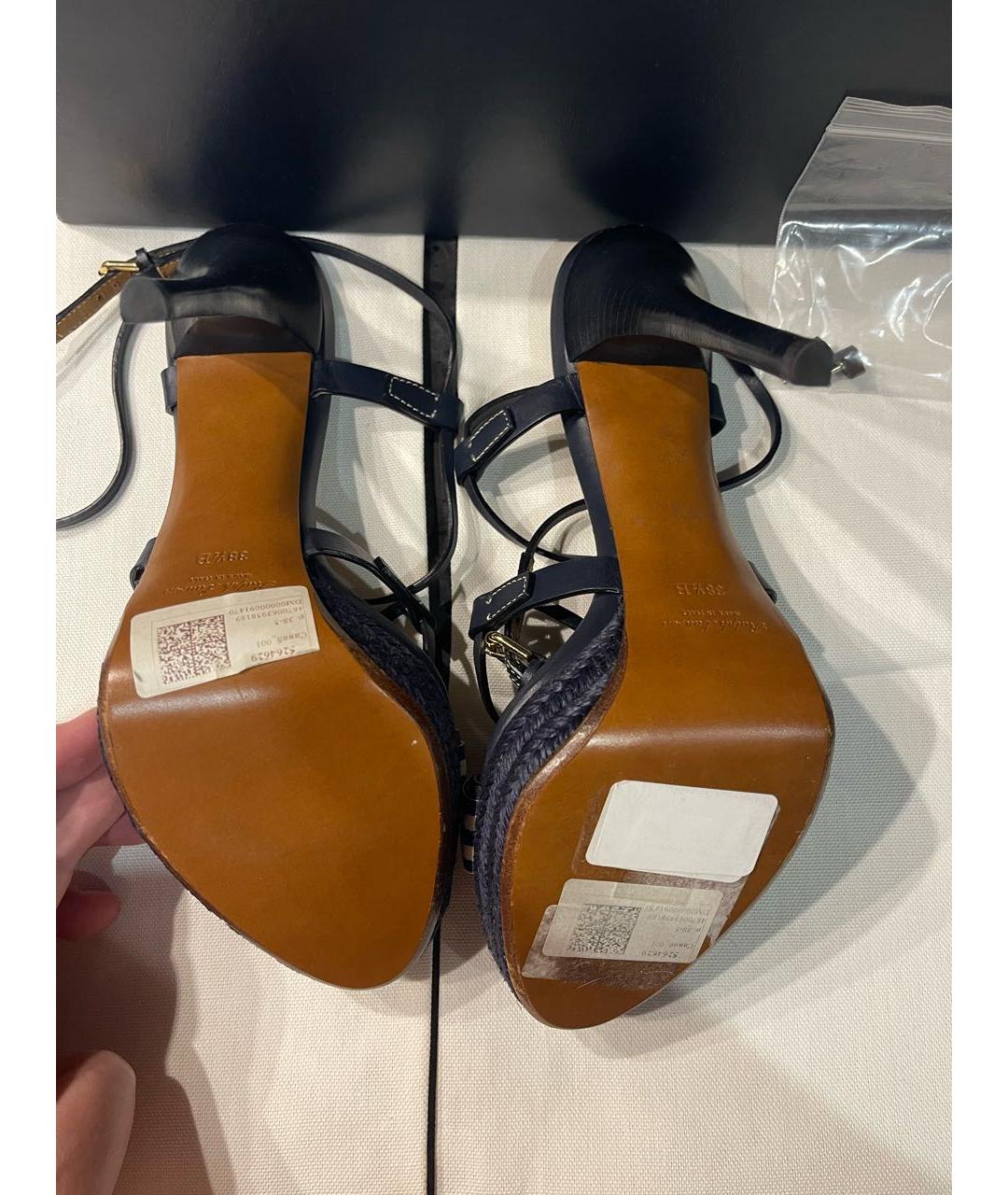 RALPH LAUREN Темно-синие кожаные туфли, фото 5
