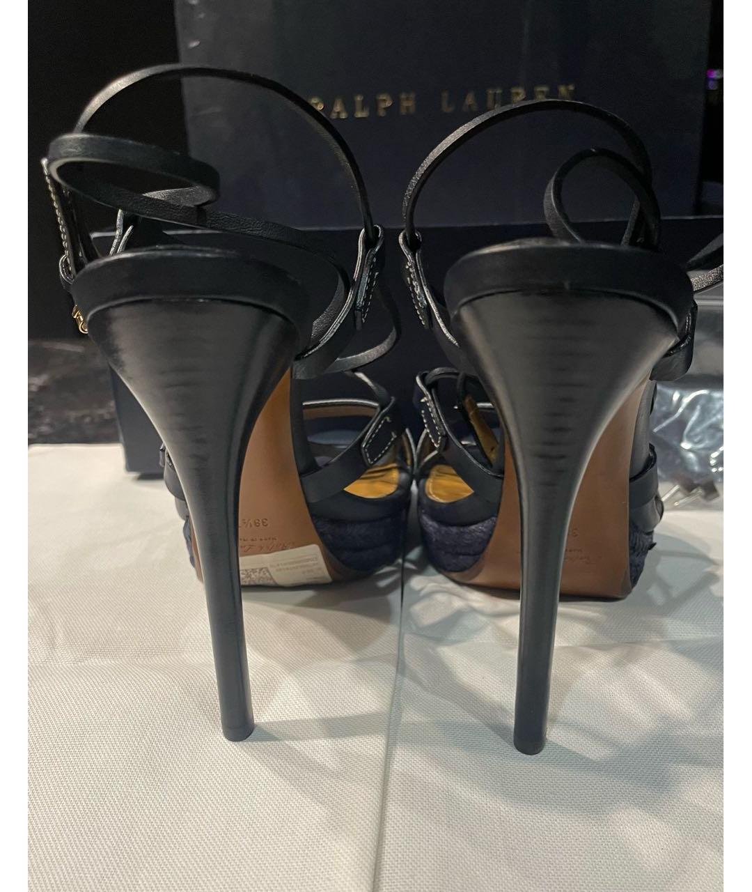 RALPH LAUREN Темно-синие кожаные туфли, фото 4