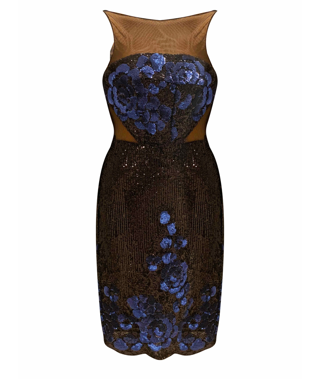 BADGLEY MISCHKA Темно-синее полиэстеровое коктейльное платье, фото 1