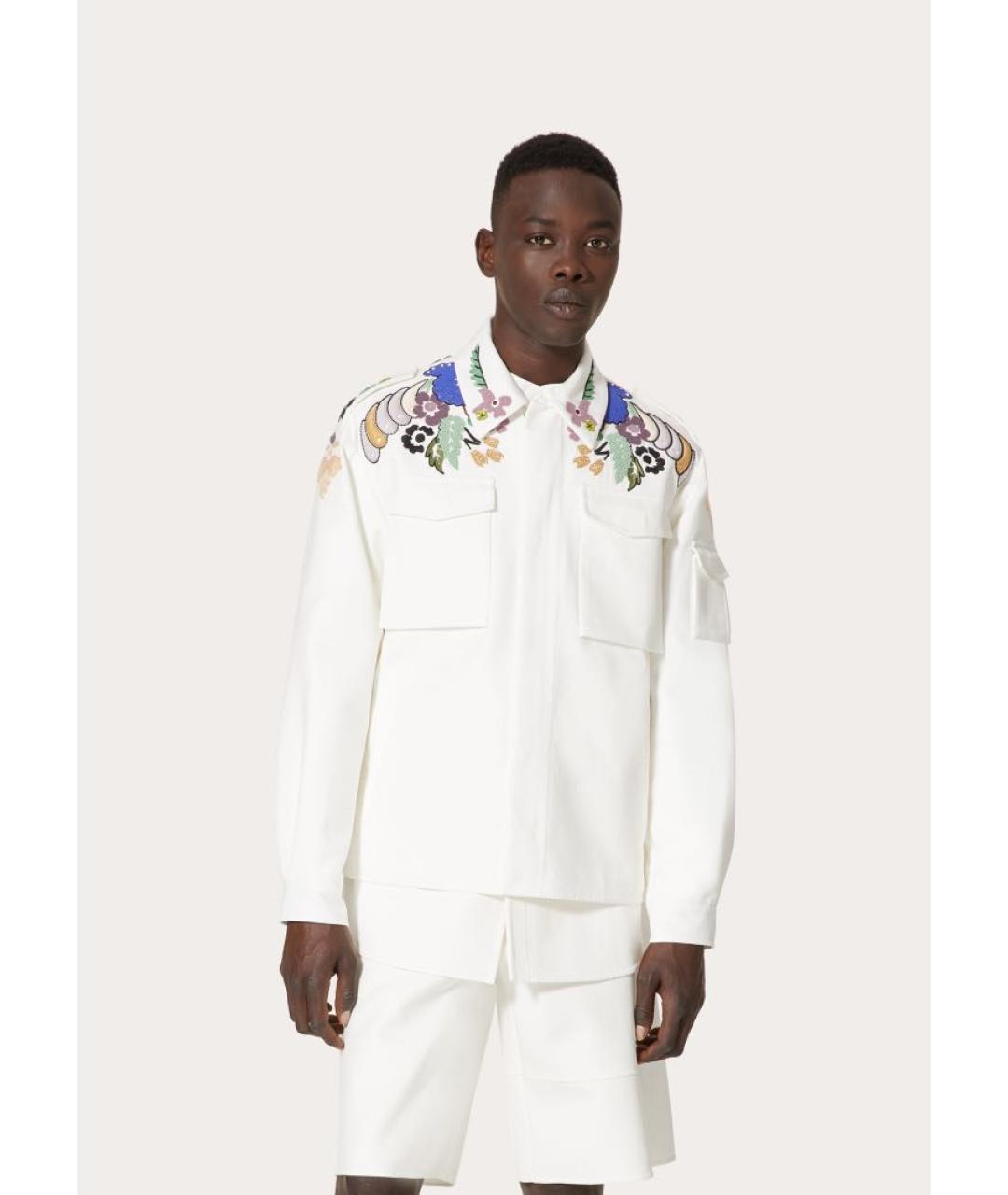 VALENTINO Белая хлопковая куртка, фото 6