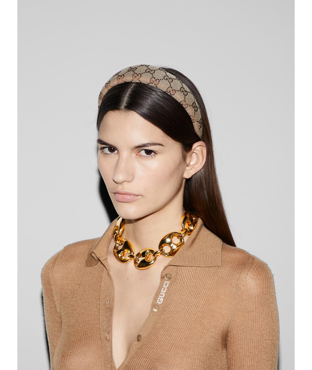 GUCCI Бежевый ободок, фото 2