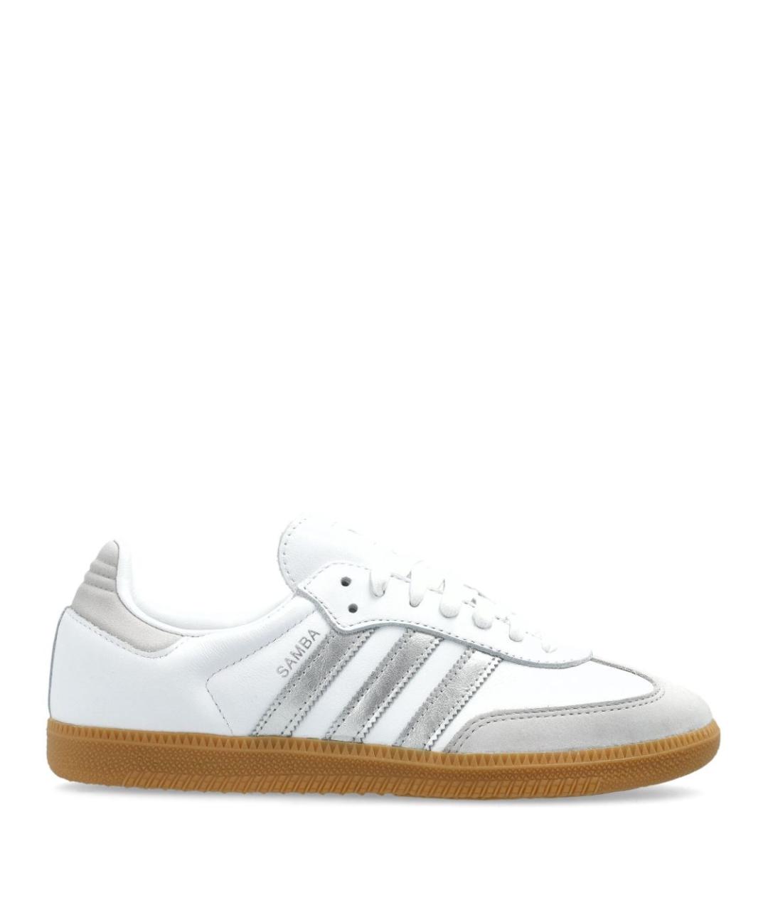ADIDAS Белые кожаные кеды, фото 1