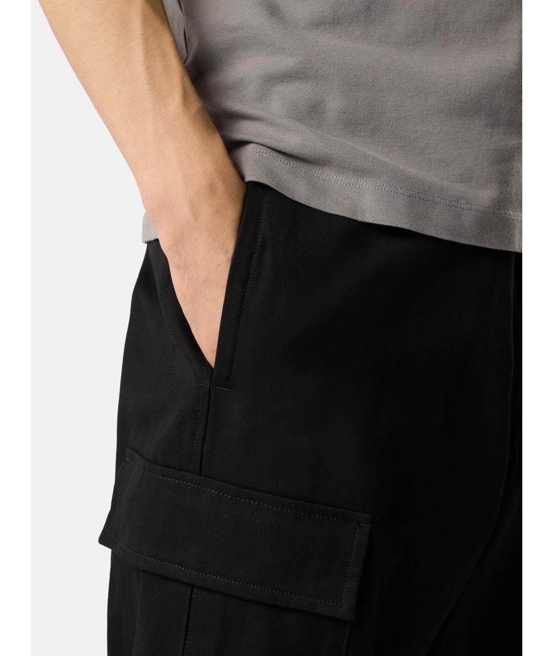 STONE ISLAND Черные хлопковые повседневные брюки, фото 4