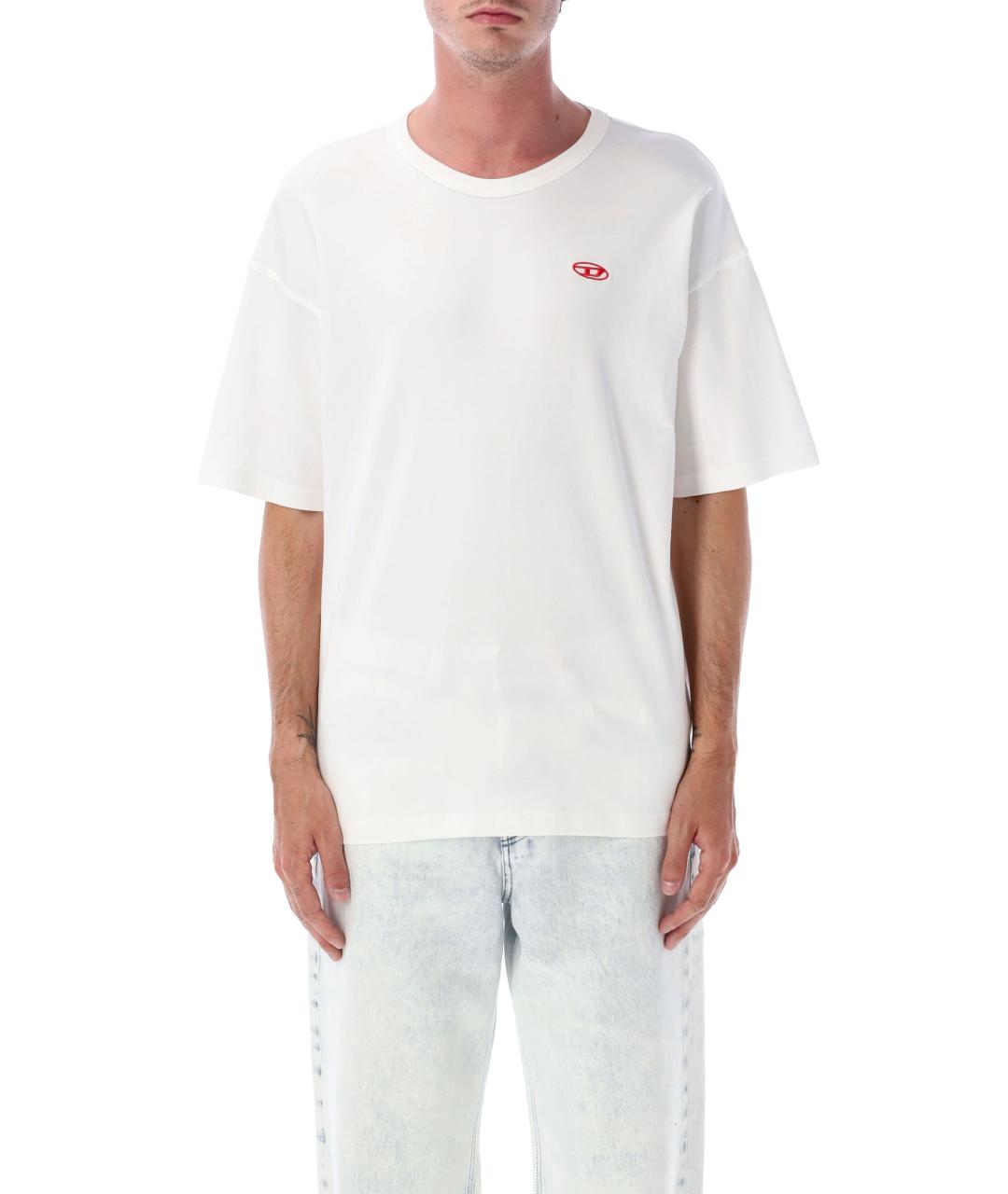 DIESEL Белая хлопковая футболка, фото 5