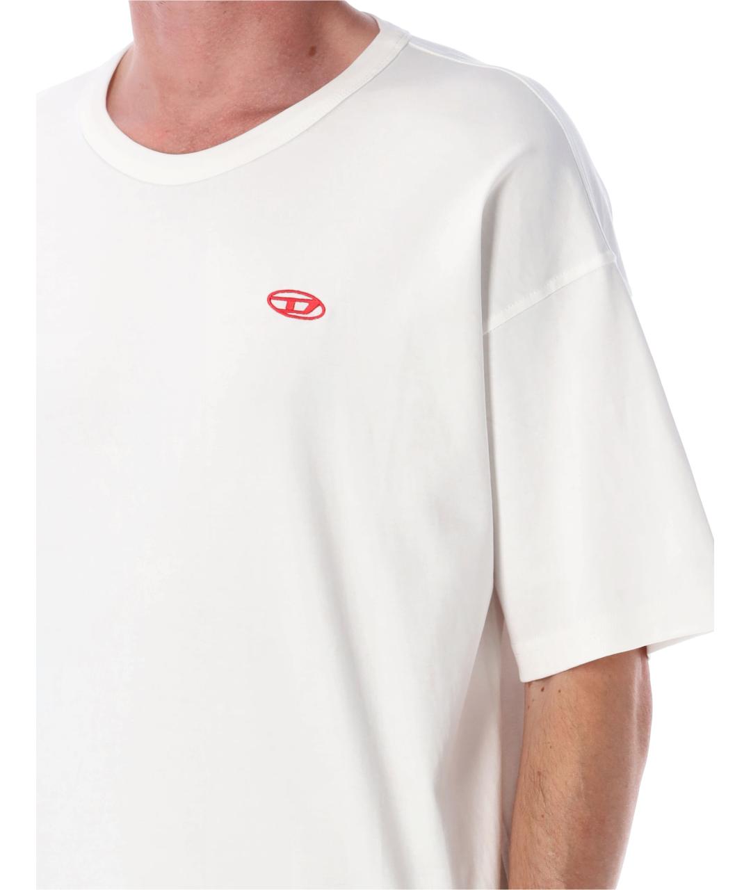 DIESEL Белая хлопковая футболка, фото 3