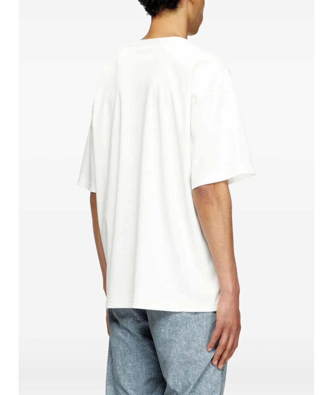 DIESEL Белая хлопковая футболка, фото 4