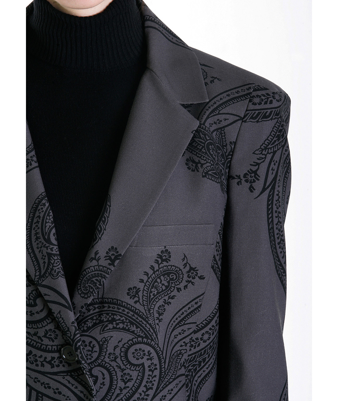 ETRO Серый шерстяной жакет/пиджак, фото 4