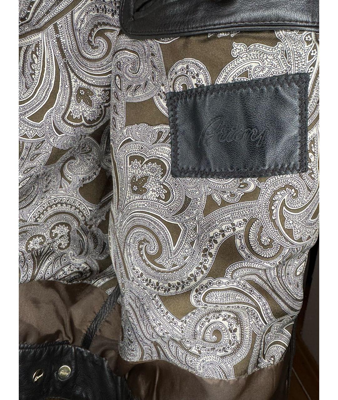 BRIONI Коричневая кожаная куртка, фото 4