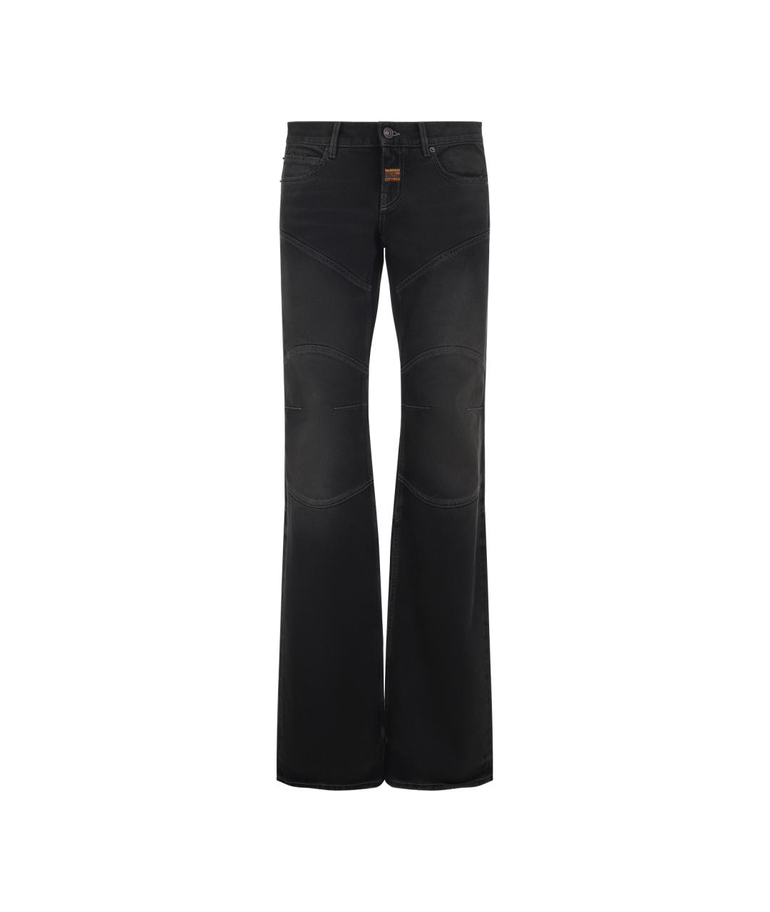 BALENCIAGA Черные хлопковые прямые джинсы, фото 1