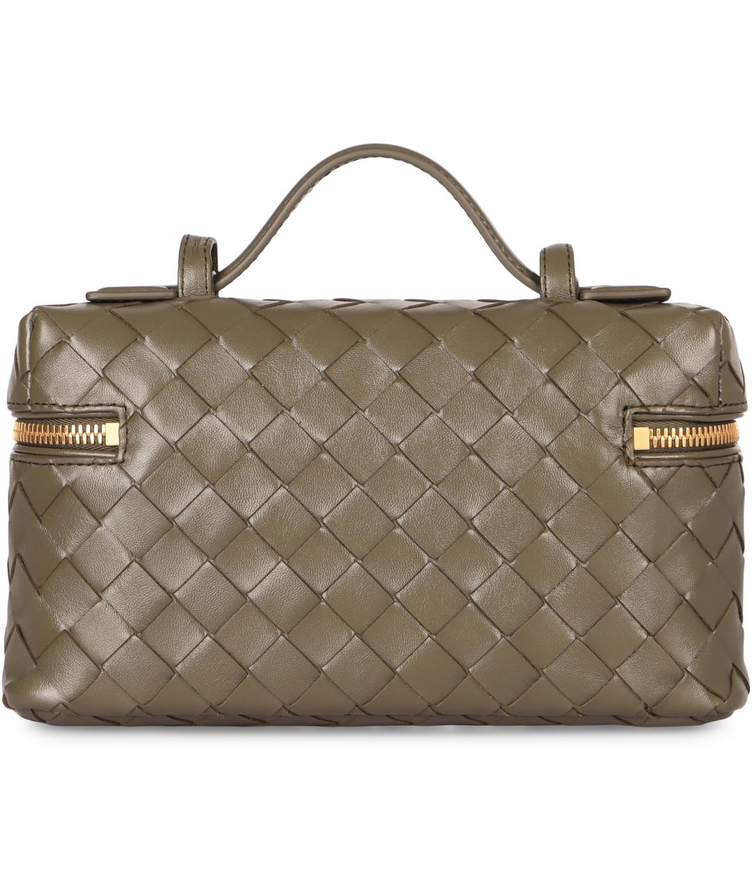 BOTTEGA VENETA Зеленая кожаная сумка с короткими ручками, фото 4