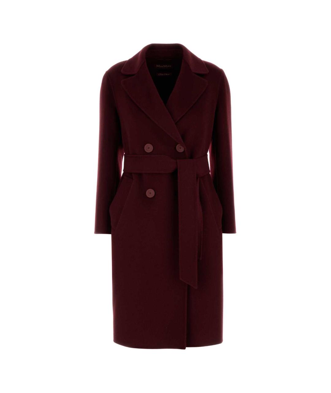 MAX MARA STUDIO Бордовое кашемировое пальто, фото 1