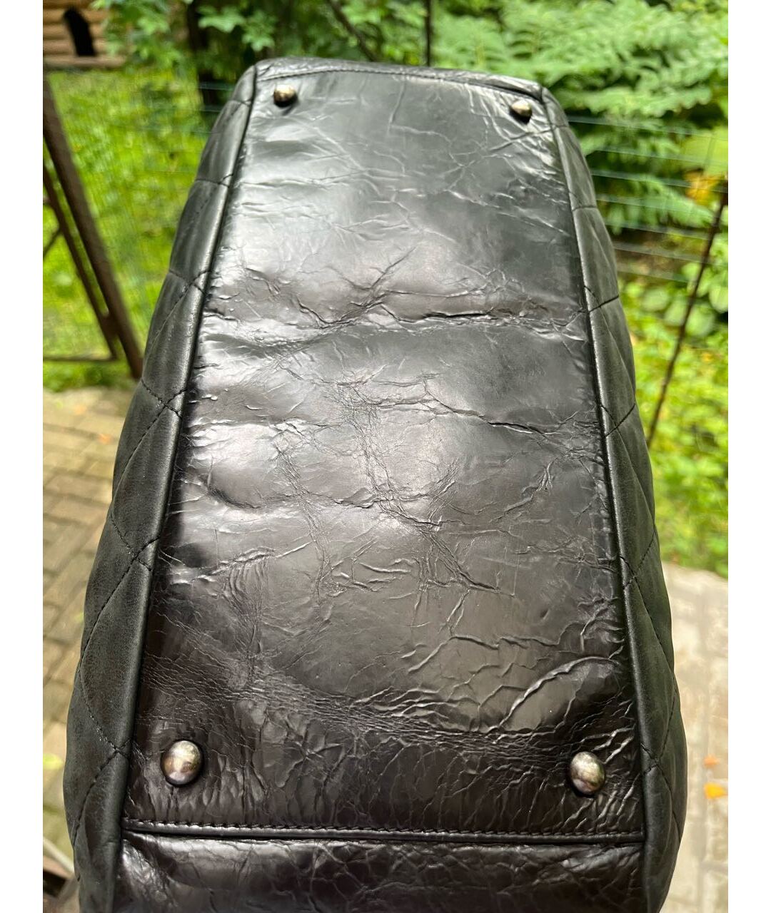 CHANEL PRE-OWNED Черная кожаная сумка тоут, фото 6